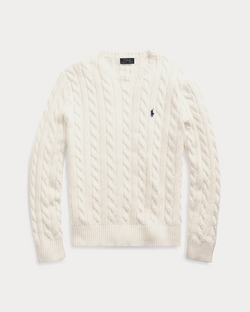 Pull en coton Torsadé Blanc Cassé
